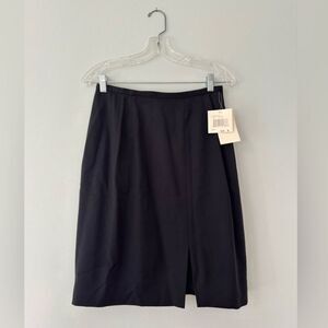 NWT Vintage Saks Fifth Avenue Folio Collection Navy Wool Skirt Women's Size 8